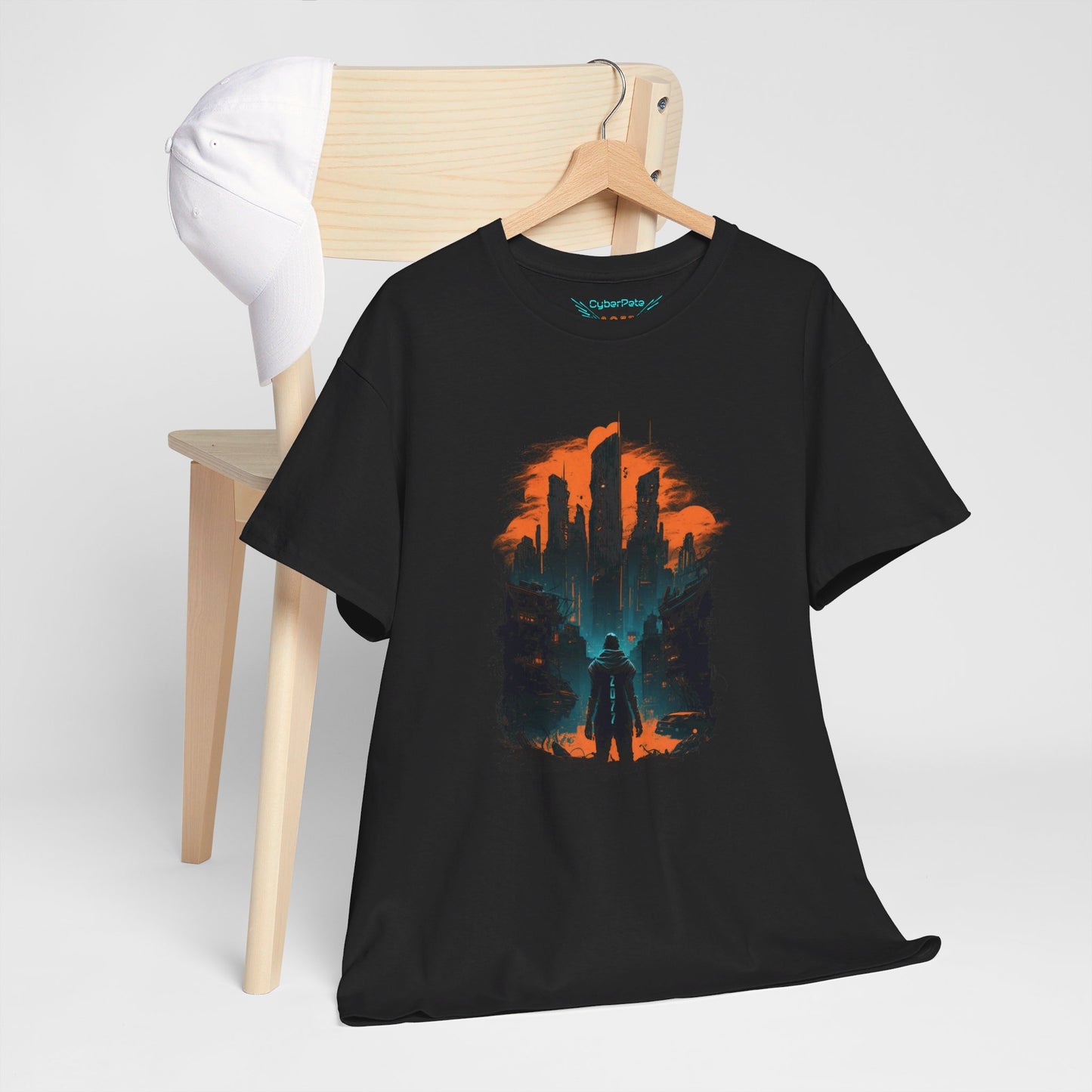 2077 Skyline T-Shirt | T-Shirt für Gamer und Cyberpunk Fans