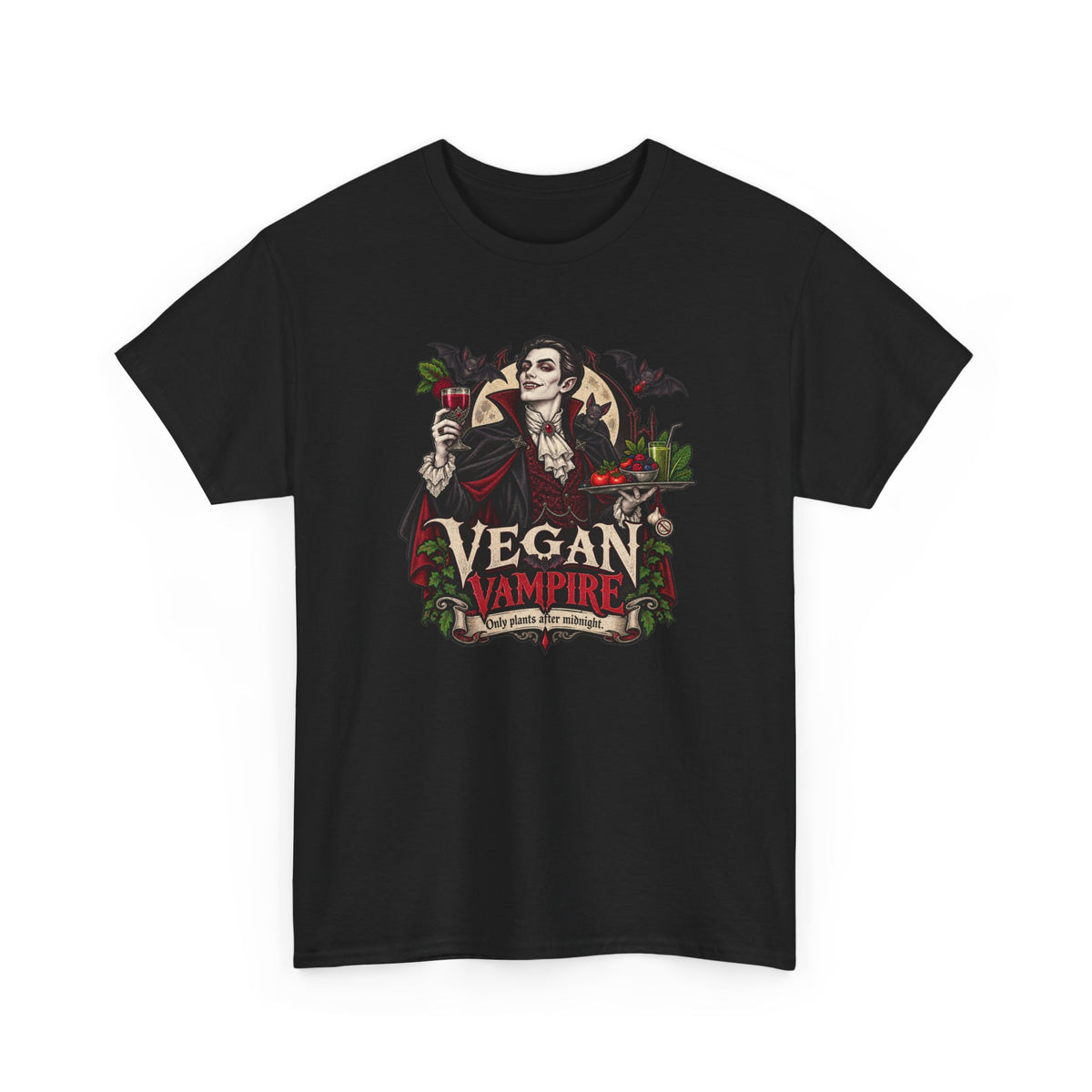 Vegan Vampire T-Shirt | Lustiges Veganer Shirt mit Vampir