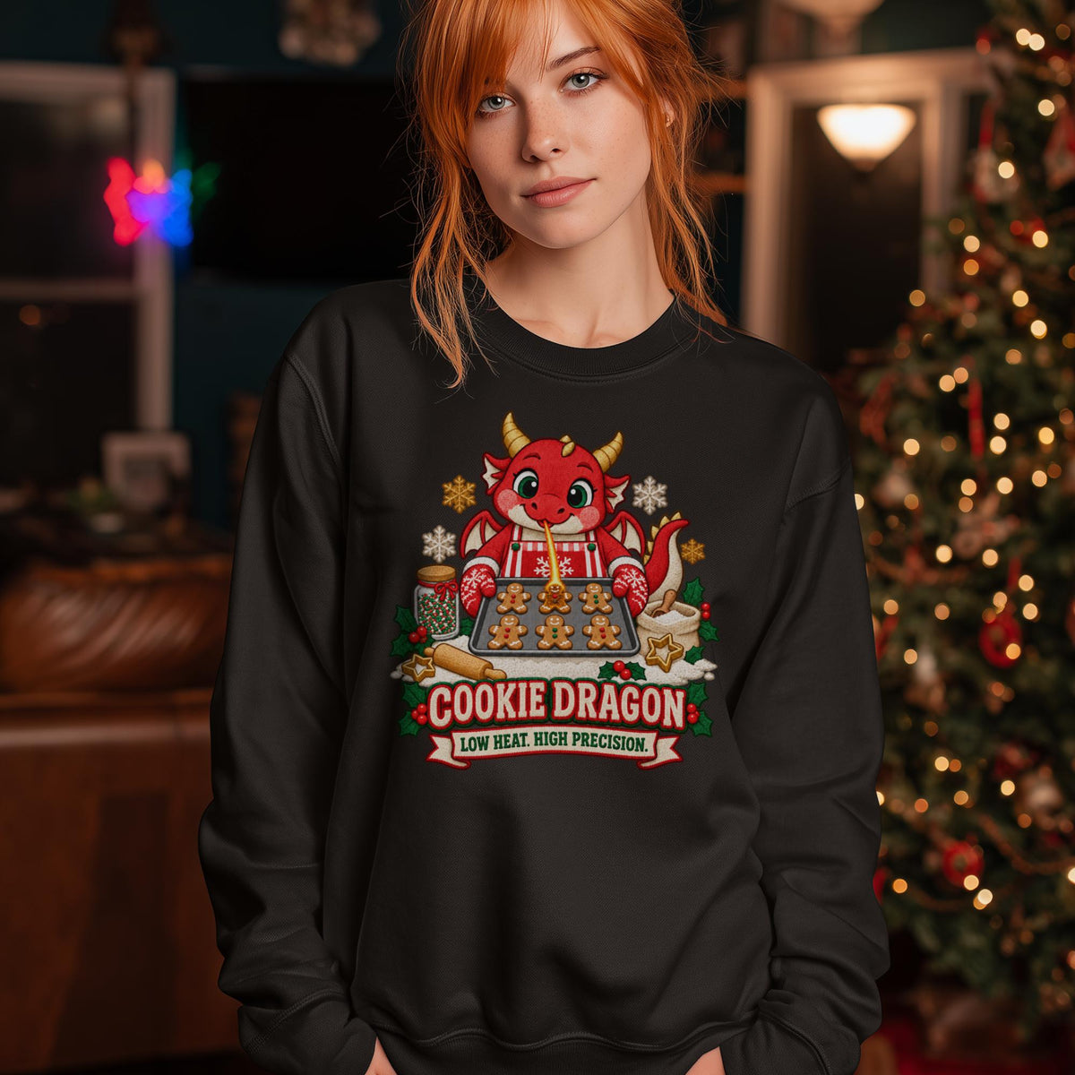 Cookie Dragon Weihnachtspullover | Geschenk für Hobbybäcker