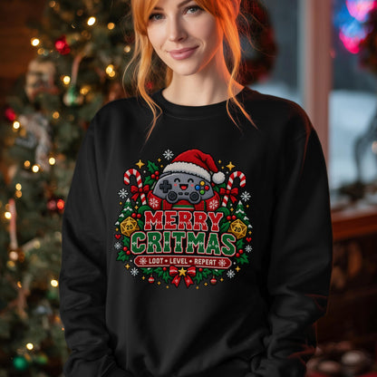 Merry Critmas Weihnachtspullover | Geschenk für Gamer