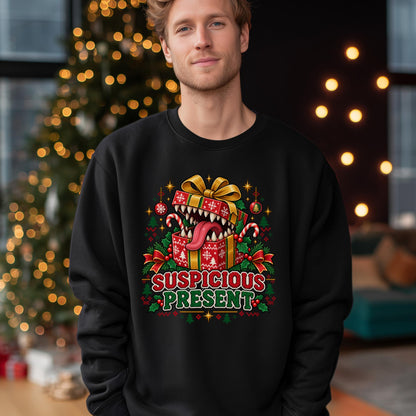 Suspicious Present Weihnachtspullover | Geschenk für Rollenspieler