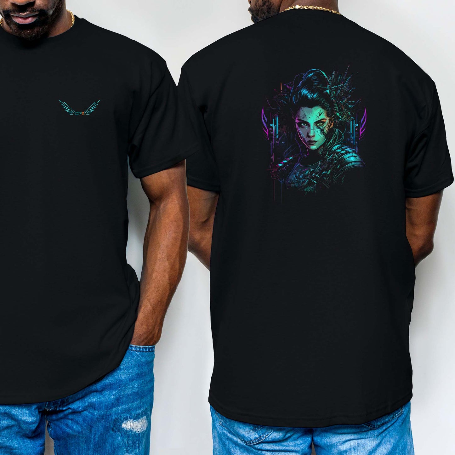 Neon Netrunner Girl T-Shirt | T-Shirt für Gamer und Cyberpunk Fans