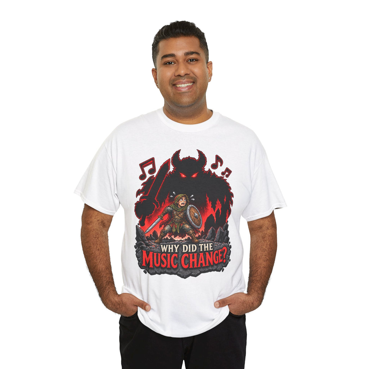 Why Did the Music Change T-Shirt | Geschenk für Gamer und Spielleiter