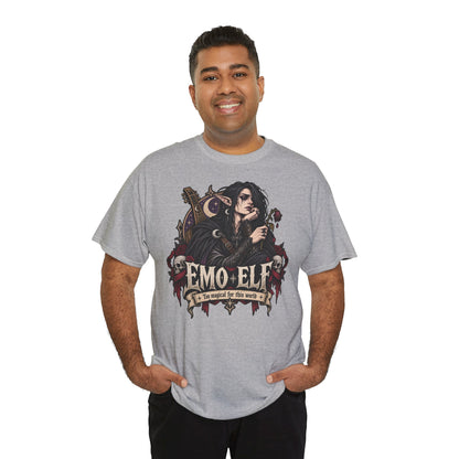 Emo Elf T-Shirt | Gothic-Geschenk für Emo- und Fantasy-Fans