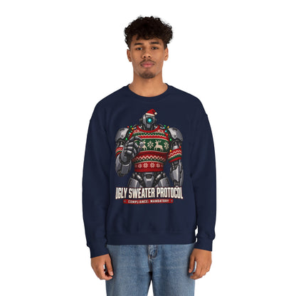 Roboter-Weihnachtspullover Ugly Sweater Protocol | Für Technikfans