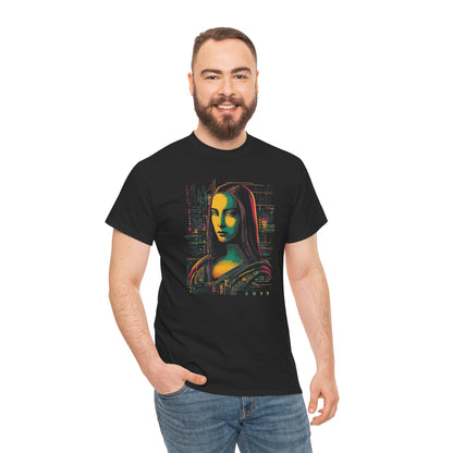 Cyberpunk Mona Lisa T-Shirt | T-Shirt für Kunstliebhaber und Cyberpunk Fans