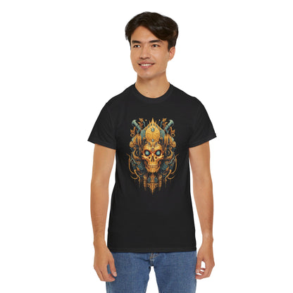 Goldener KI-Gott T-Shirt | T-Shirt für Sci-Fi und Cyberpunk Fans