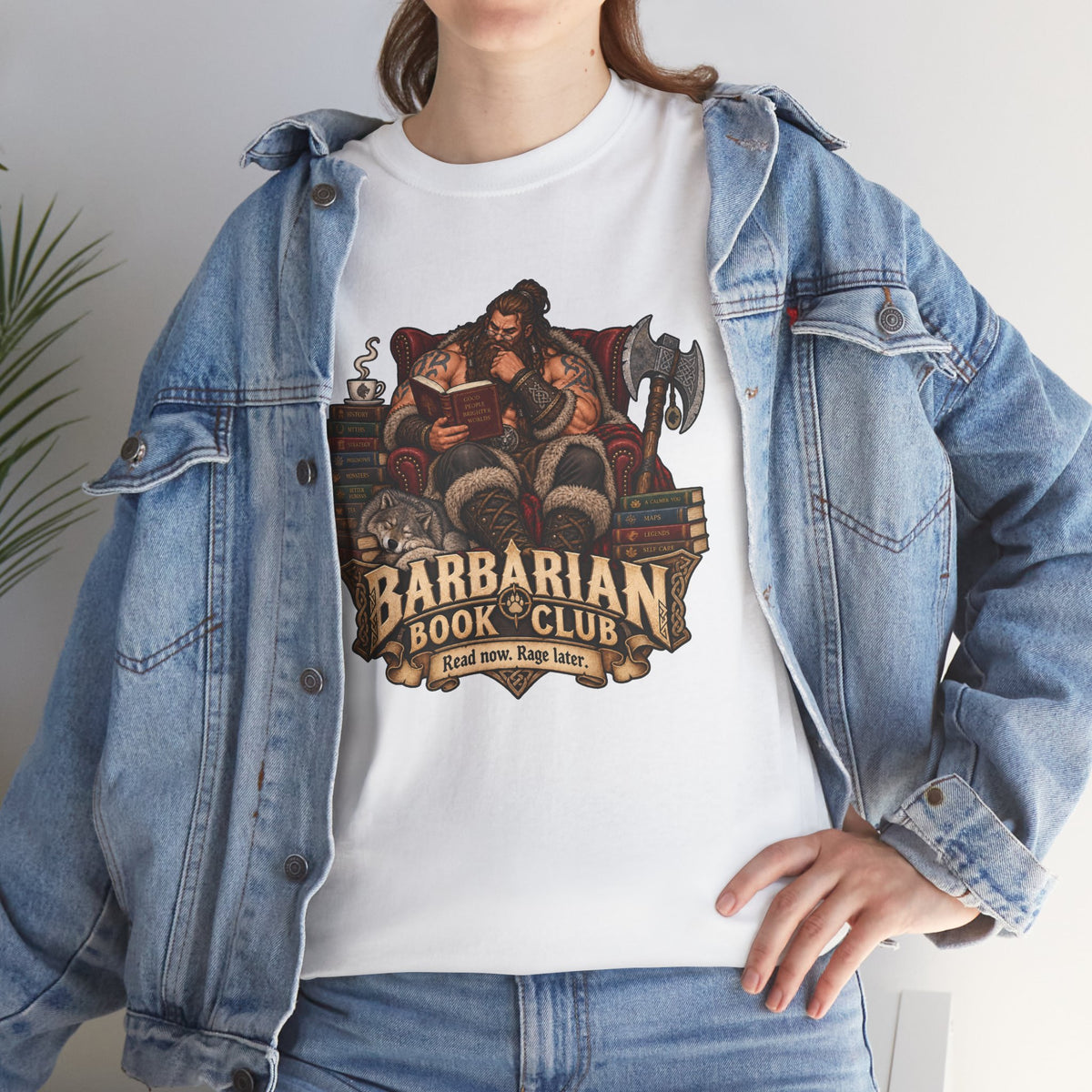 Barbarian Book Club T-Shirt | Lustiges Shirt für Leseratten