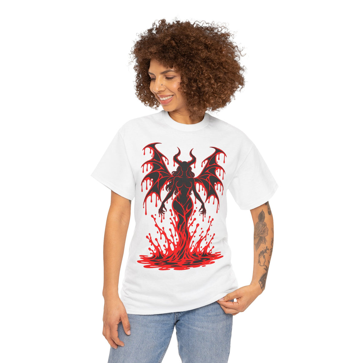 Crimson Succubus T-Shirt | Dämonin für Gothic und Halloween
