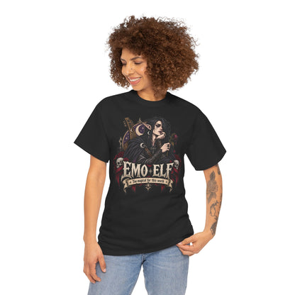 Emo Elf T-Shirt | Gothic-Geschenk für Emo- und Fantasy-Fans