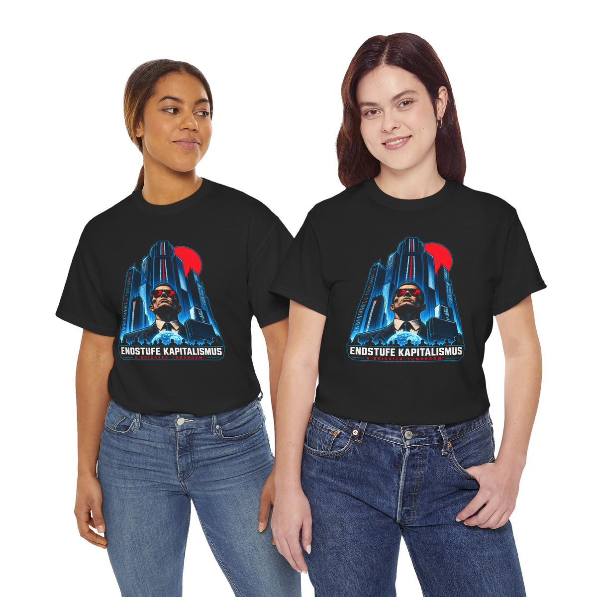 Endstufe Kapitalismus T-Shirt | Dystopie-Satire für Cyberpunk-Fans