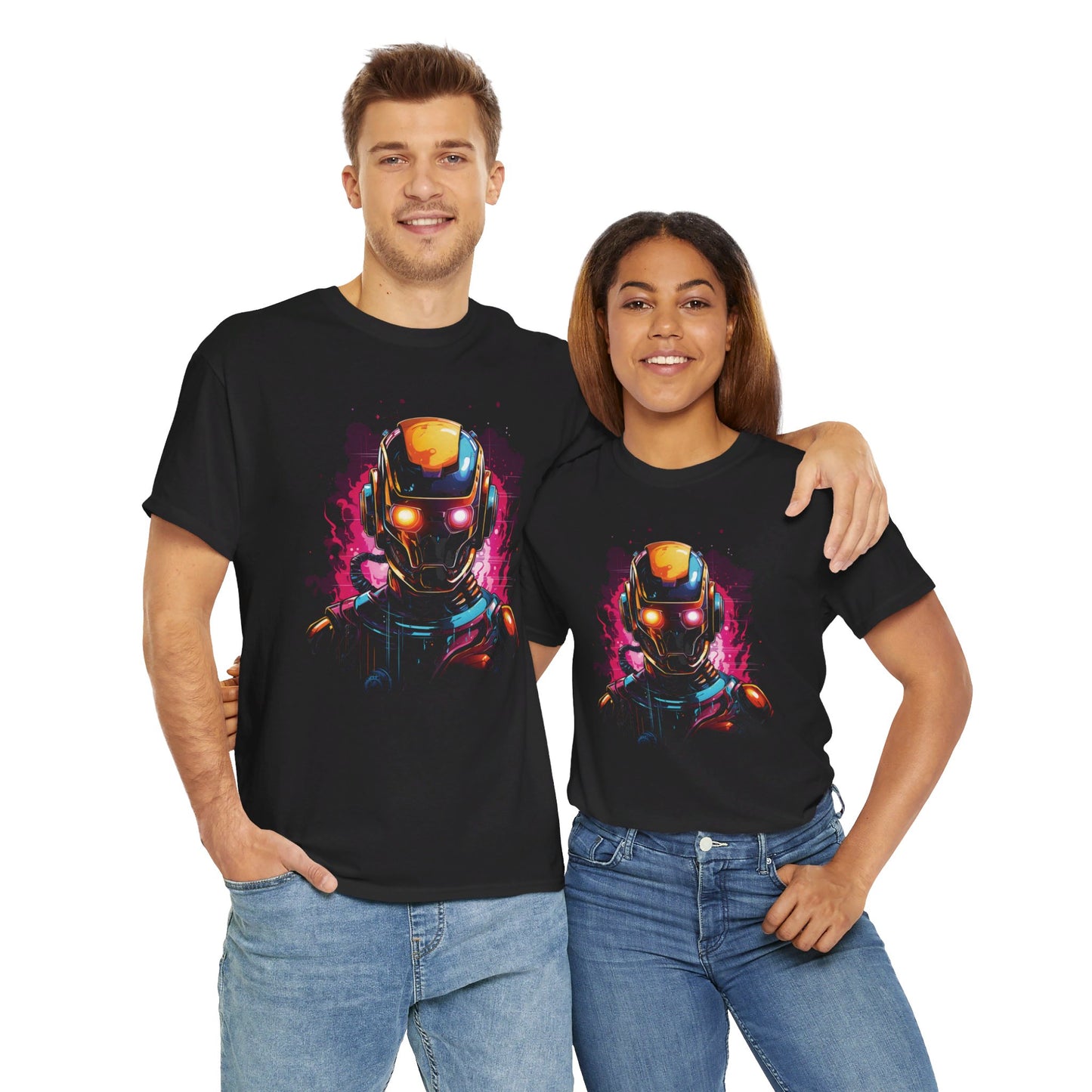 Retrowave Roboter T-Shirt | T-Shirt für 80er Jahre und Roboter Fans