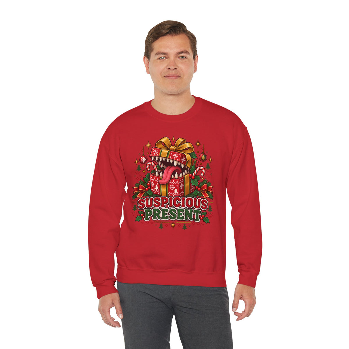 Suspicious Present Weihnachtspullover | Geschenk für Rollenspieler