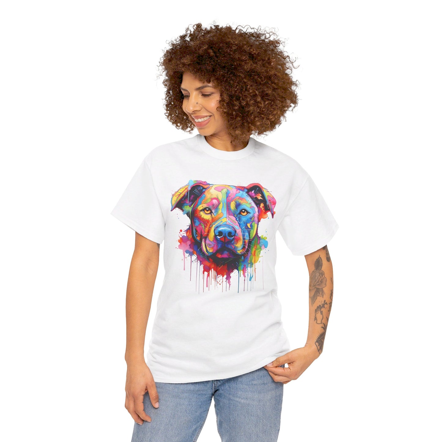 Graffiti Pitbull T-Shirt | T-Shirt für Street Art und Hunde Fans