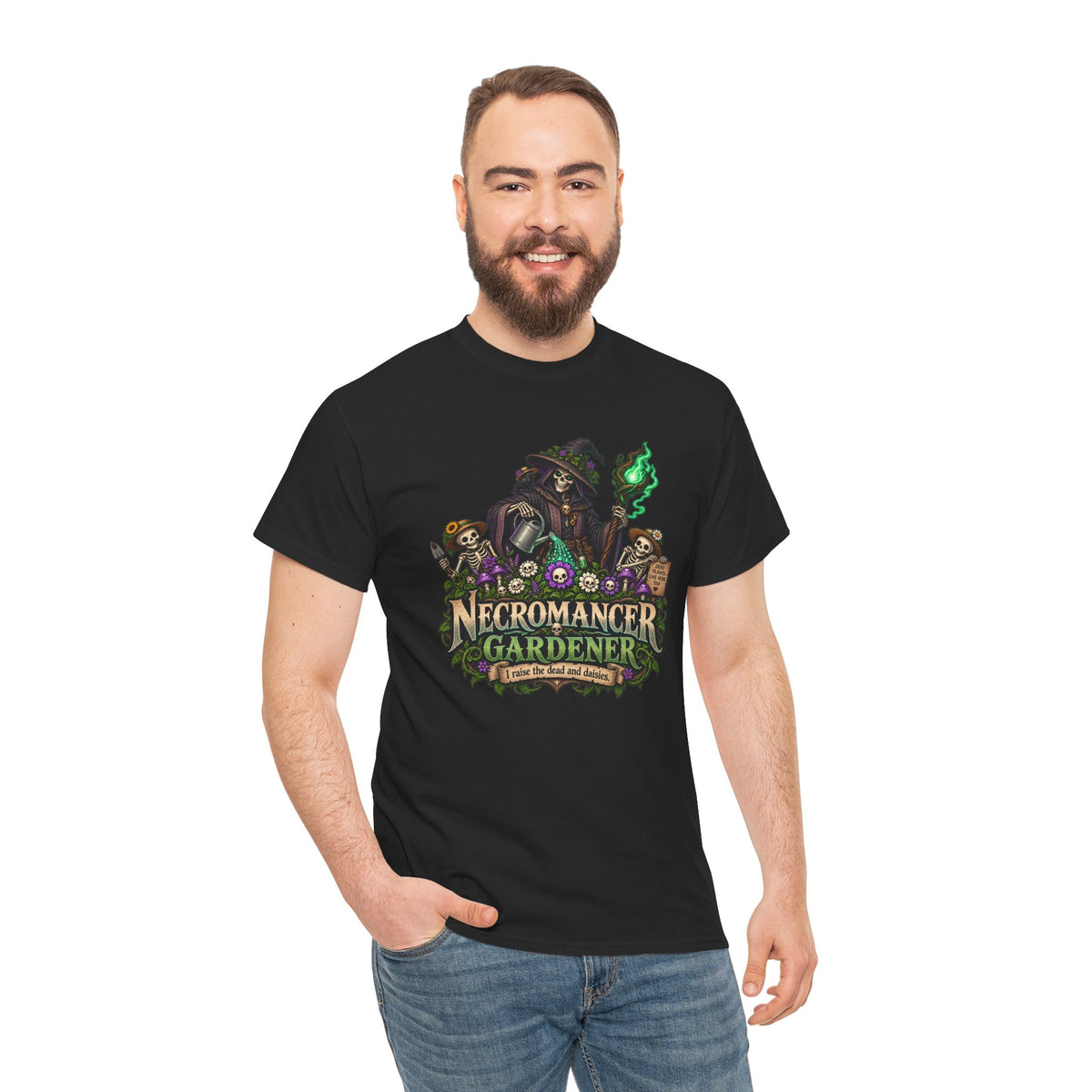 Necromancer Gardener T-Shirt | Lustiges Garten Shirt für Fantasy Fans