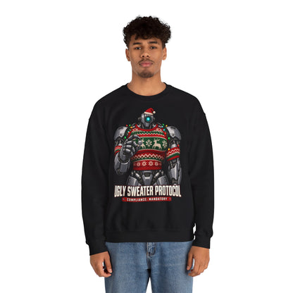 Roboter-Weihnachtspullover Ugly Sweater Protocol | Für Technikfans