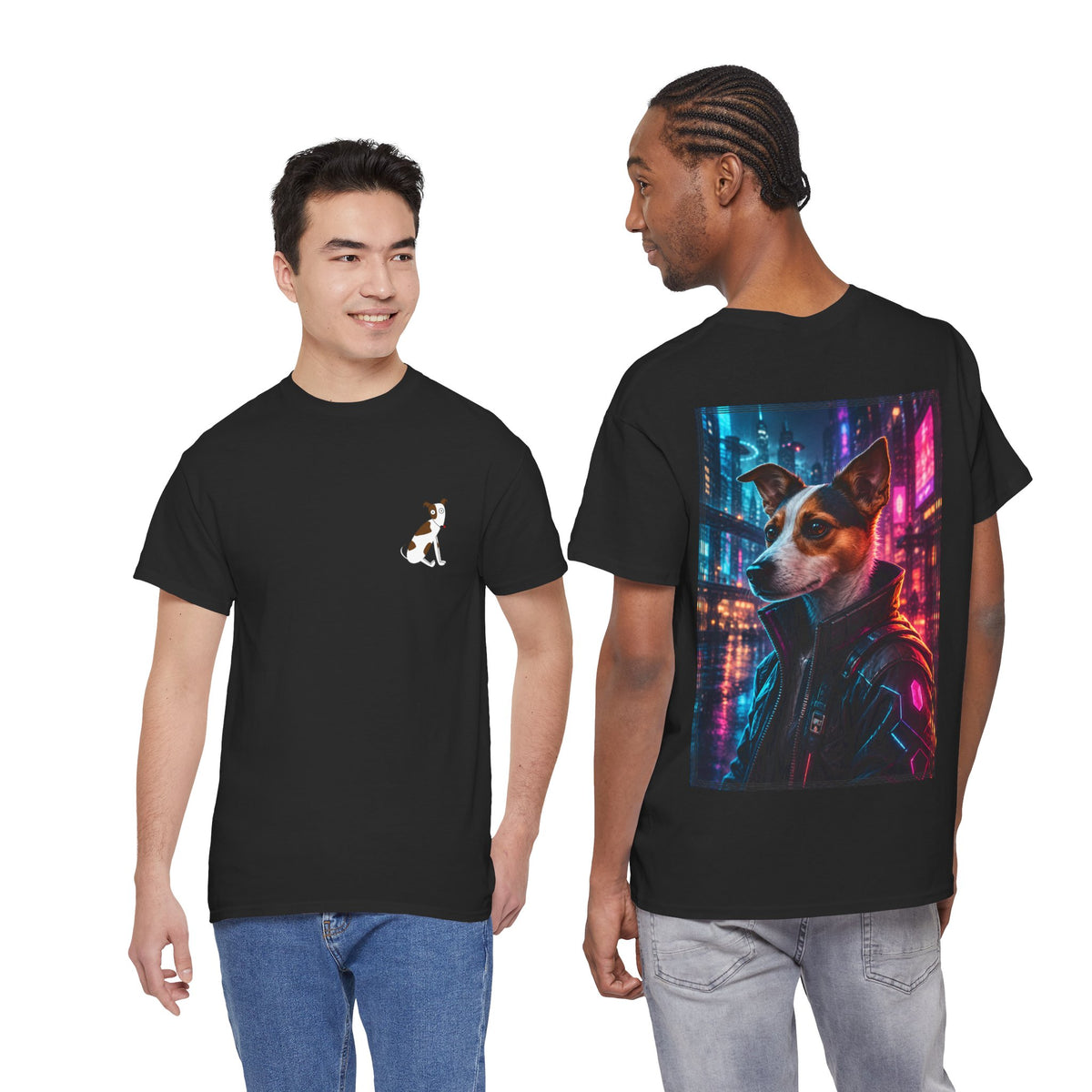 Jack Russell T-Shirt Cyberpunk | Geschenk für Hundebesitzer