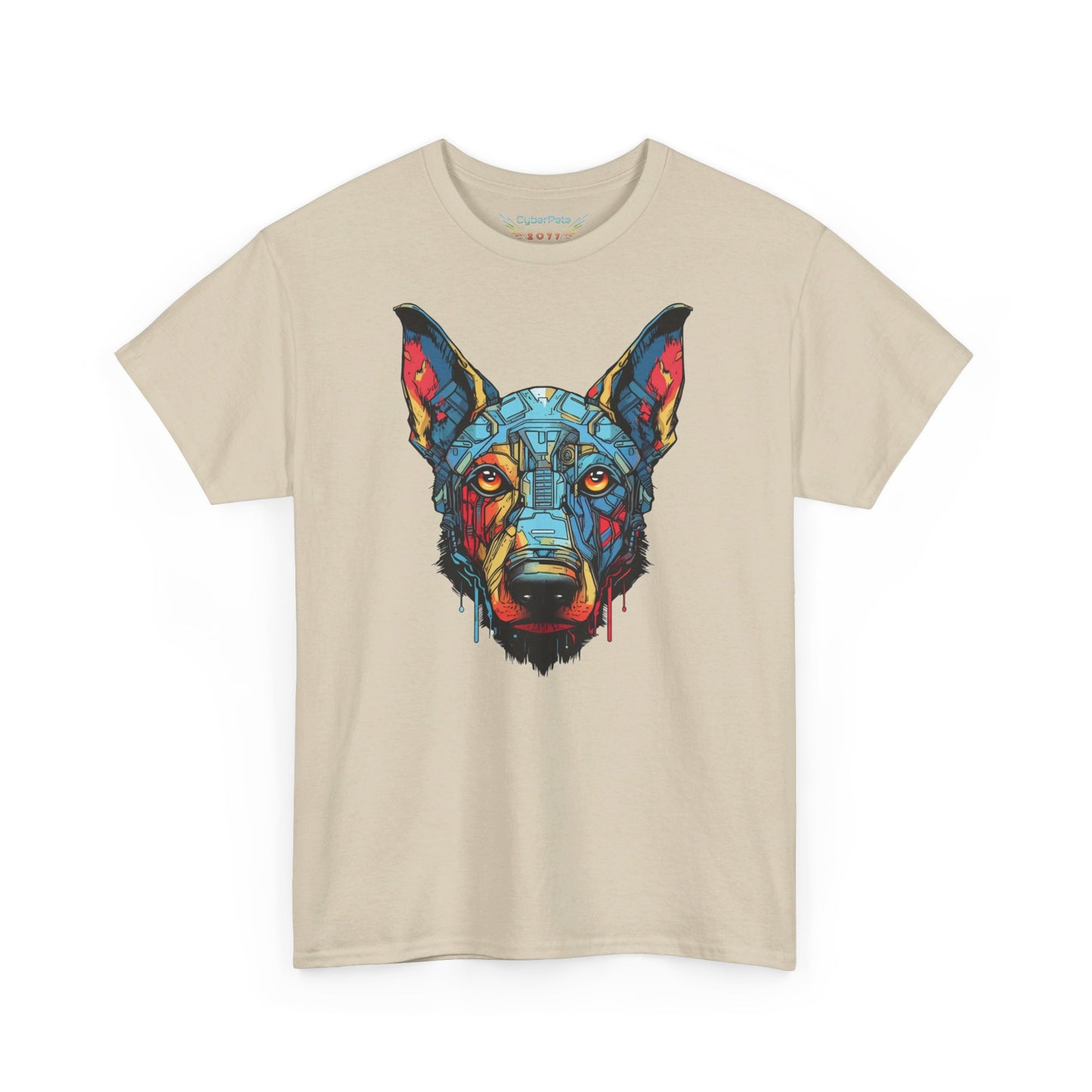 Colorful Robo Dog T-Shirt | T-shirt for sci-fi fans and dog lovers