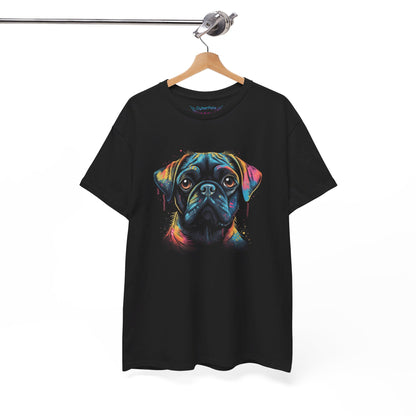 Retrowave Mops T-Shirt | T-Shirt für Retrowave und Hunde Fans