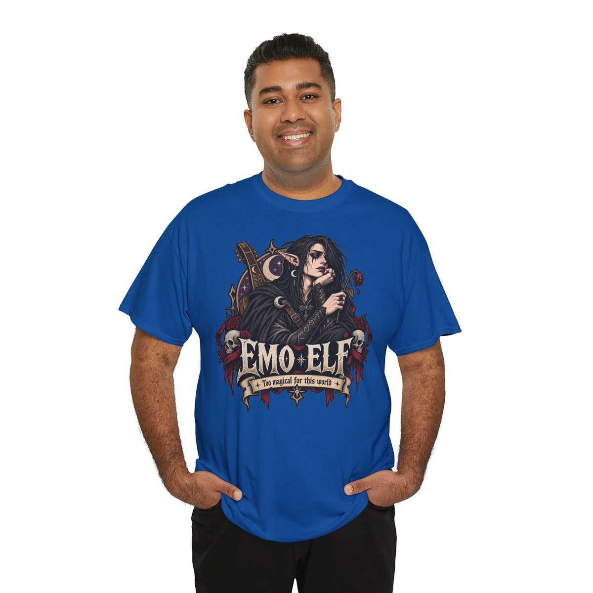 Emo Elf T-Shirt | Gothic-Geschenk für Emo- und Fantasy-Fans