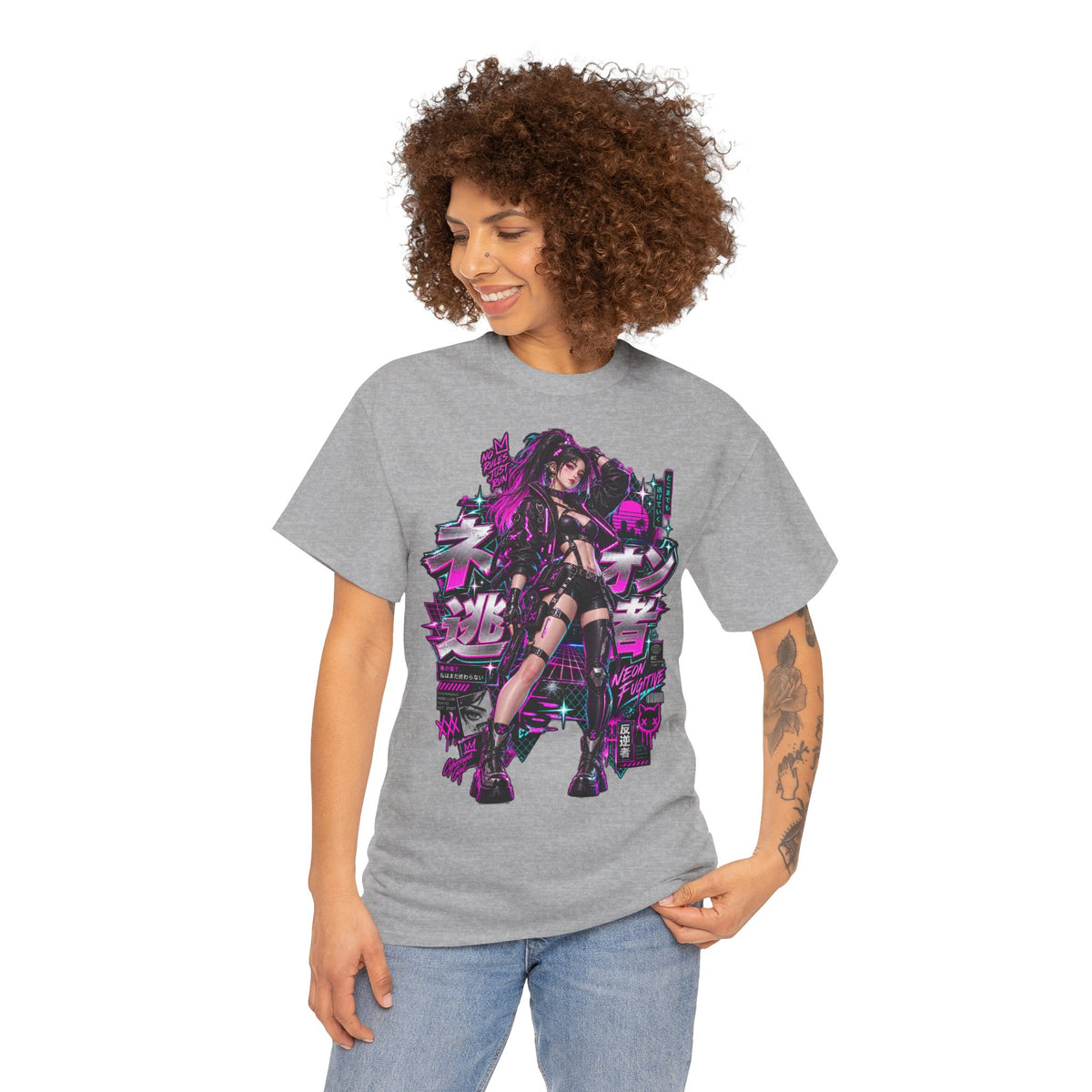 Neon Fugitive T-Shirt | Synthwave-Geschenk für Retrowave-Fans