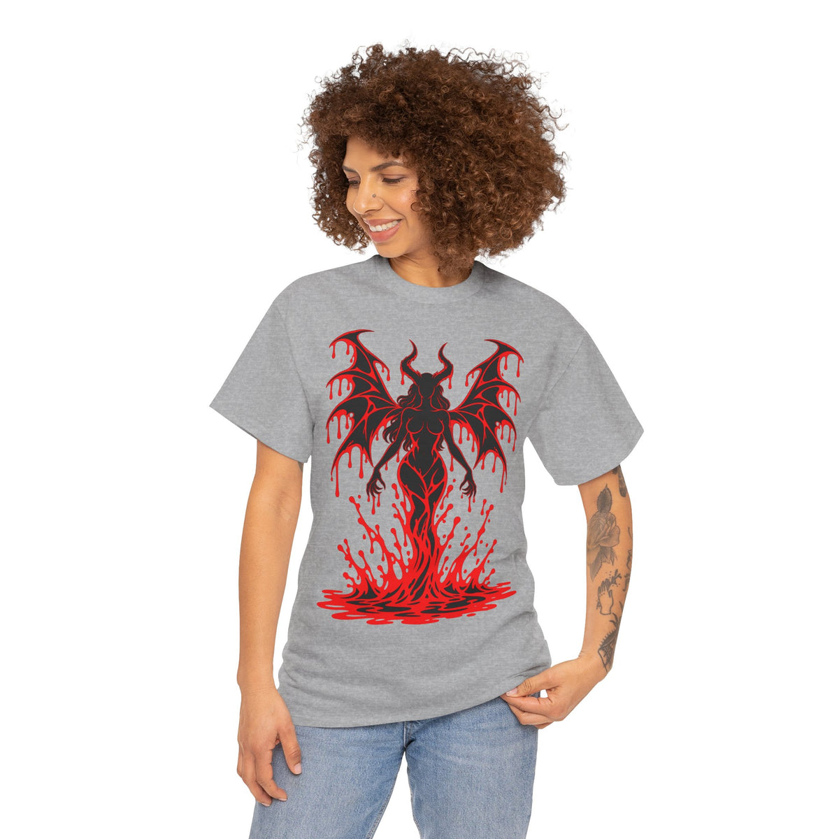 Crimson Succubus T-Shirt | Dämonin für Gothic und Halloween