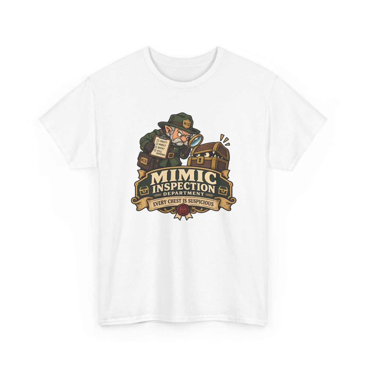 Mimic Inspection Department T-Shirt | Rollenspiel Shirt für Dungeon Fans