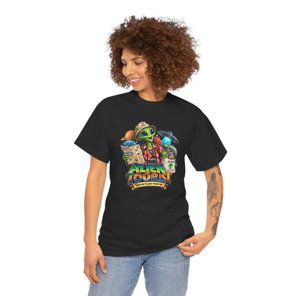 Alien Tourist T-Shirt | Urlaubs-Shirt für Ufo- und Sci-Fi-Fans