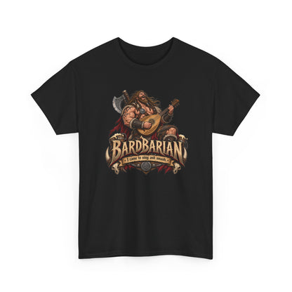 Bardbarian T-Shirt | Barbar mit Laute für Rollenspieler