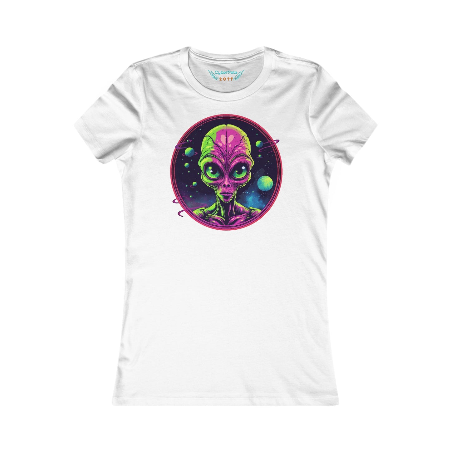 Pink Alien T-Shirt | Sci-Fi T-Shirt für Frauen