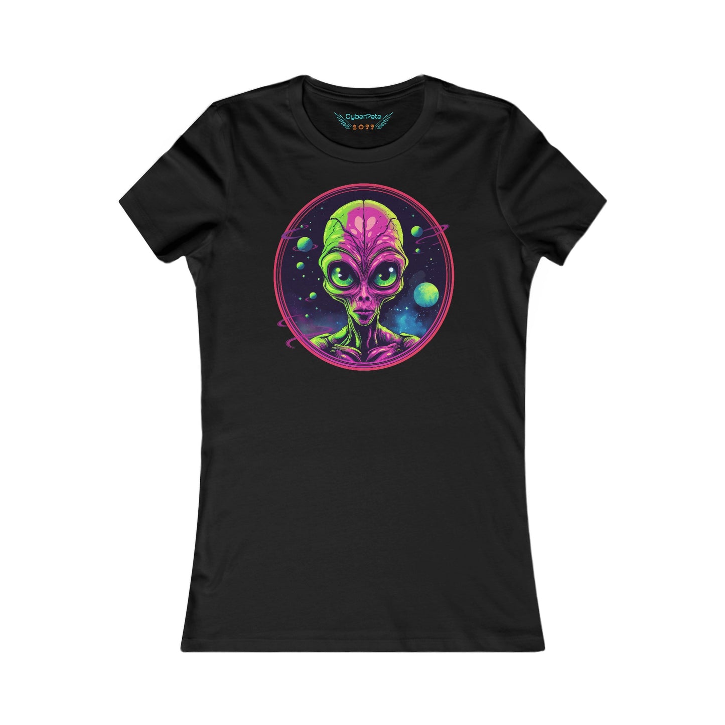 Pink Alien T-Shirt | Sci-Fi T-Shirt für Frauen