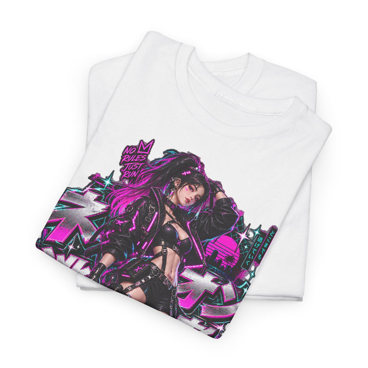 Neon Fugitive T-Shirt | Synthwave-Geschenk für Retrowave-Fans