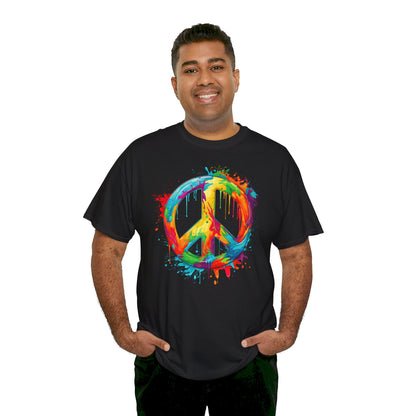 Regenbogen Peace T-Shirt | T-Shirt für Graffiti Fans und Friedensbotschafter