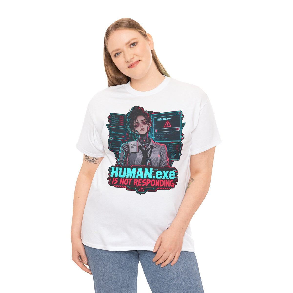 HUMAN.exe T-Shirt | Lustiges Geschenk für Büro und Kollegen