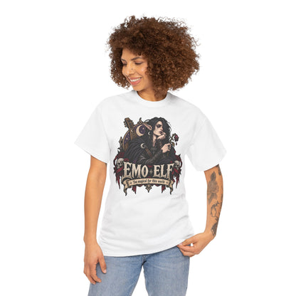 Emo Elf T-Shirt | Gothic-Geschenk für Emo- und Fantasy-Fans