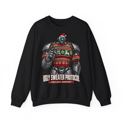 Roboter-Weihnachtspullover Ugly Sweater Protocol | Für Technikfans