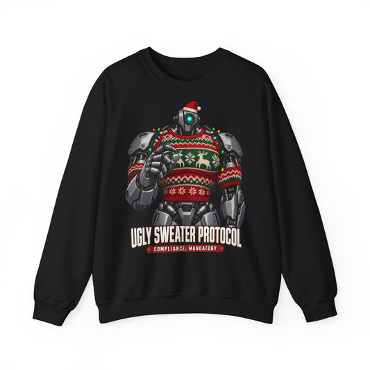 Roboter-Weihnachtspullover Ugly Sweater Protocol | Für Technikfans