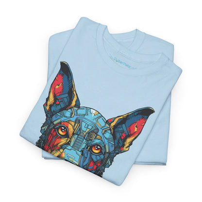 Colorful Robo Dog T-Shirt | T-shirt for sci-fi fans and dog lovers