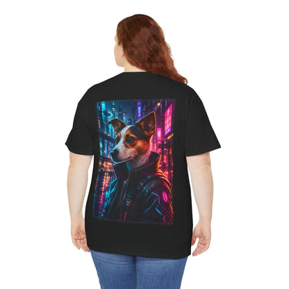 Jack Russell T-Shirt Cyberpunk | Geschenk für Hundebesitzer