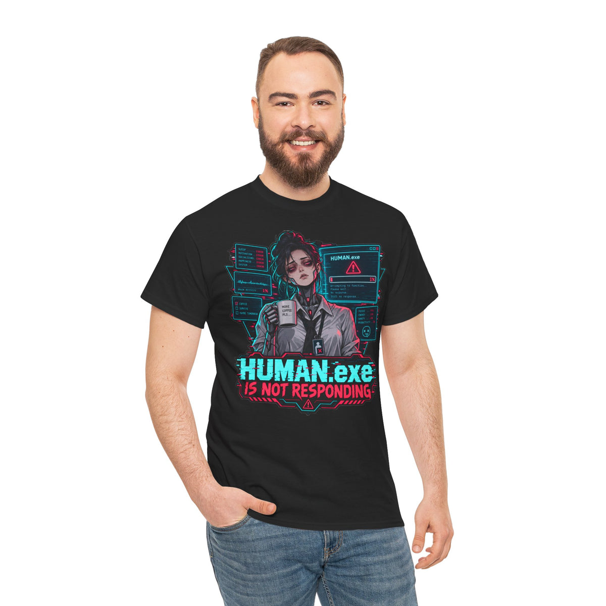 HUMAN.exe T-Shirt | Lustiges Geschenk für Büro und Kollegen