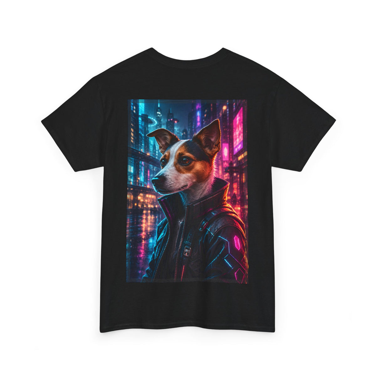 Jack Russell T-Shirt Cyberpunk | Geschenk für Hundebesitzer