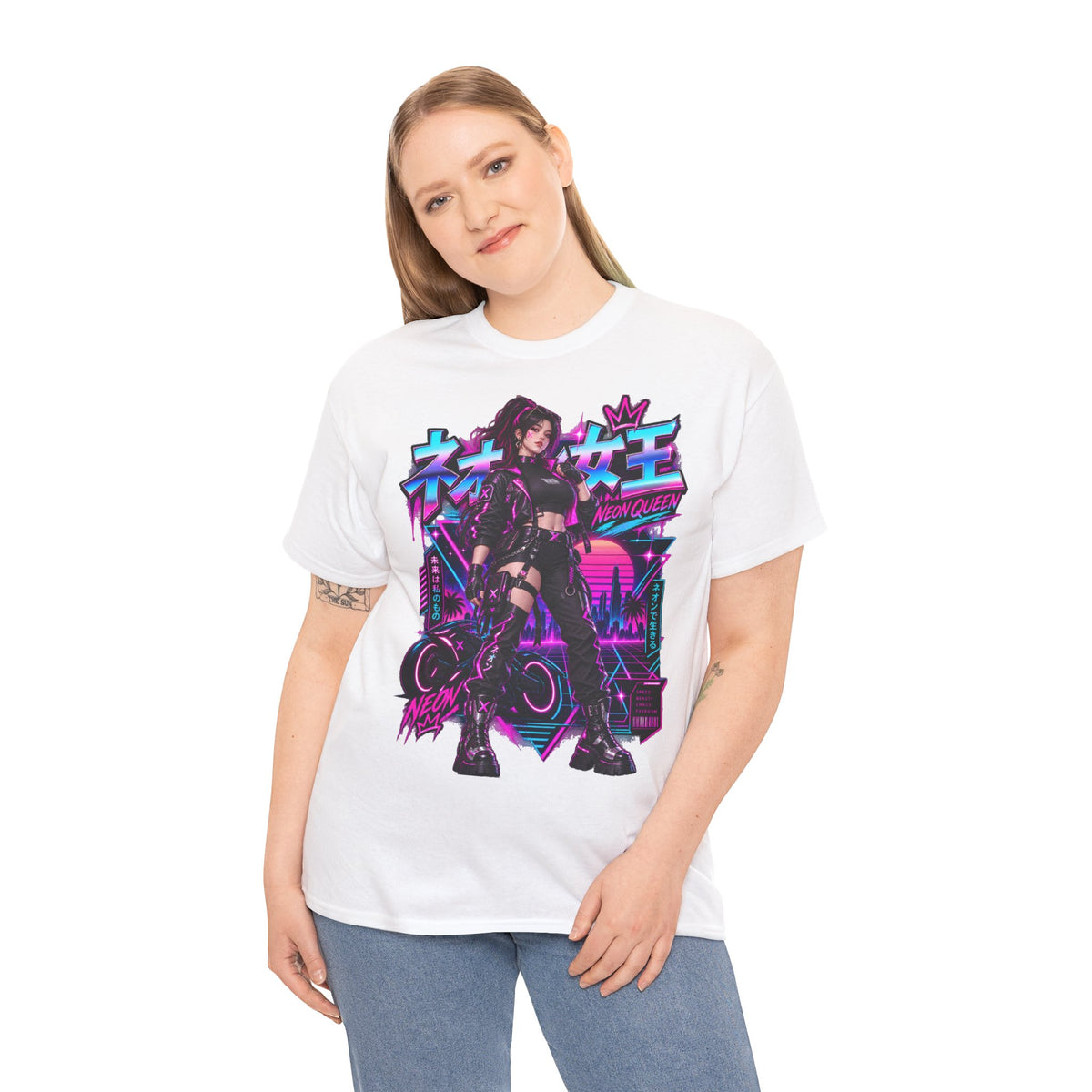 Neon Queen T-Shirt | Biker-Geschenk für Motorradfahrerinnen