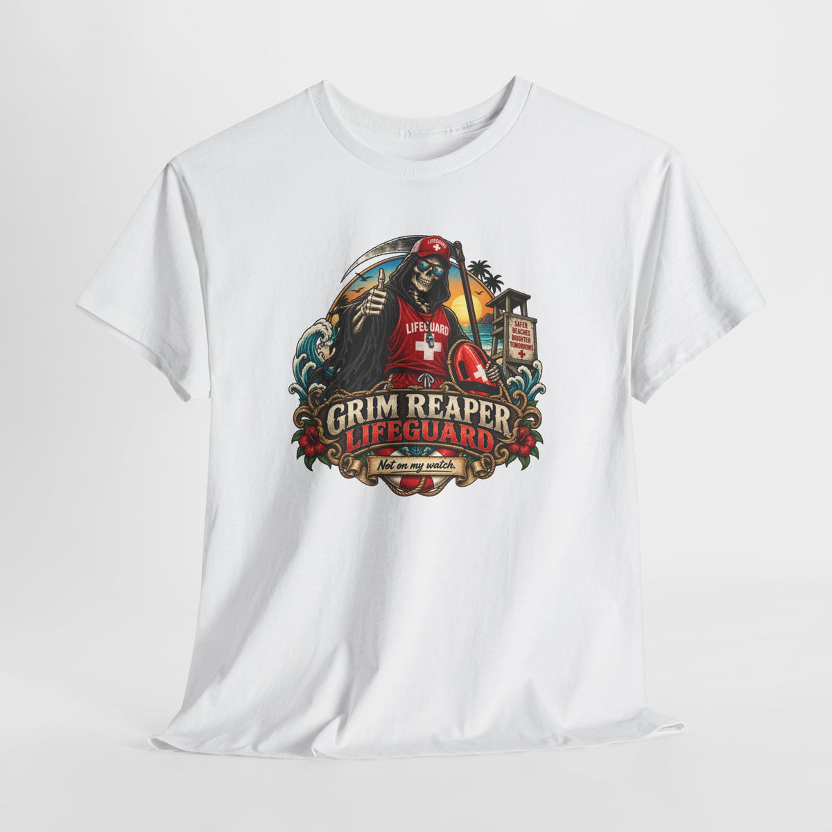 Grim Reaper Lifeguard T-Shirt | Lustiges Shirt für Rettungsschwimmer