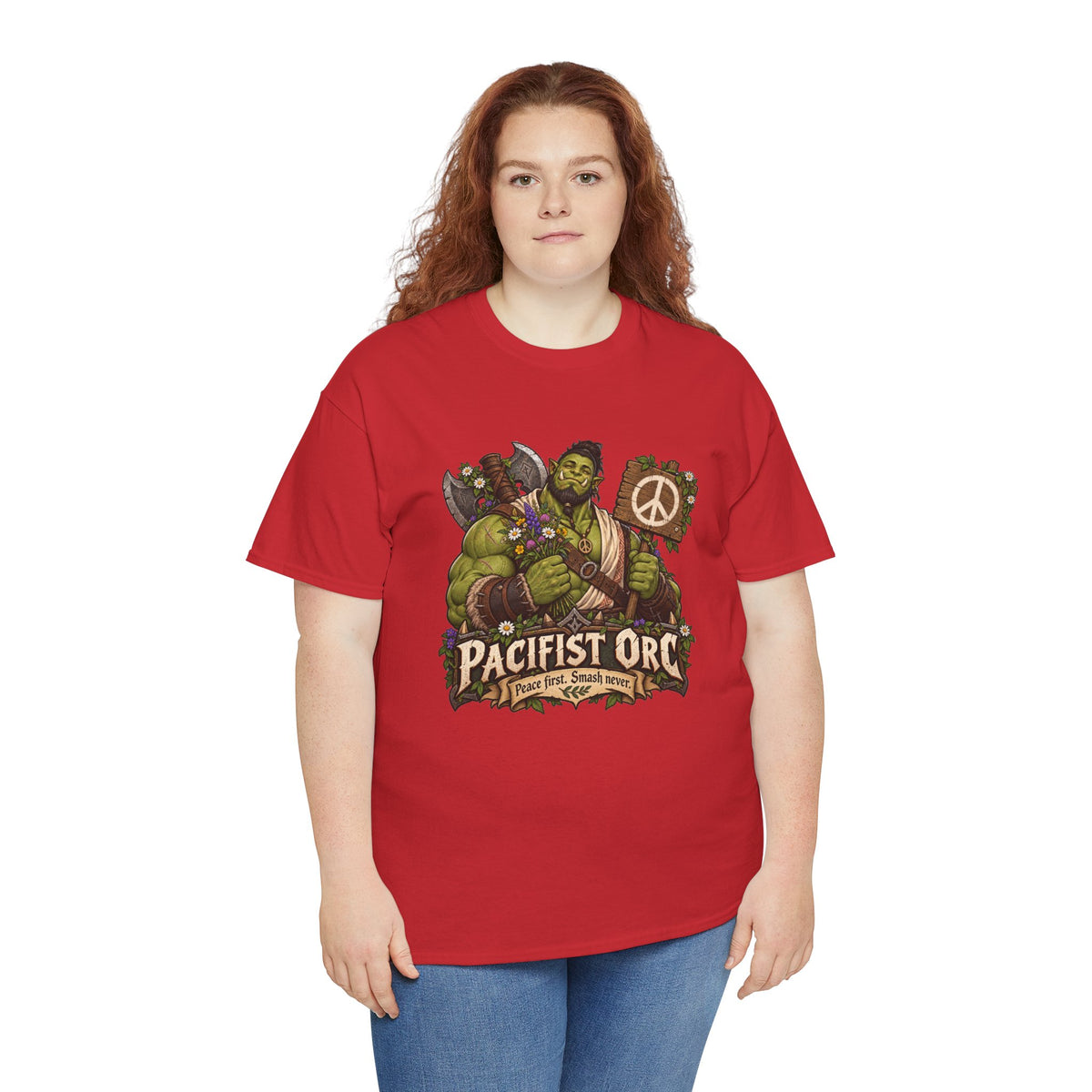 Pacifist Orc T-Shirt | Lustiges Fantasy Shirt mit friedlichem Ork