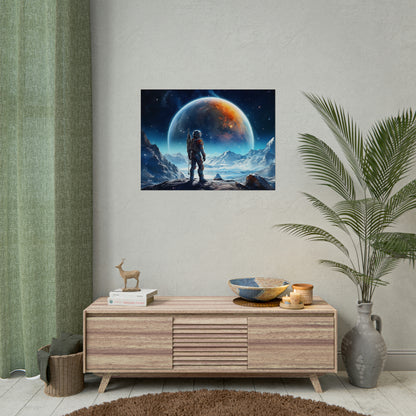 Einsamer Astronaut | Poster für Sci-Fi und Weltraum Fans