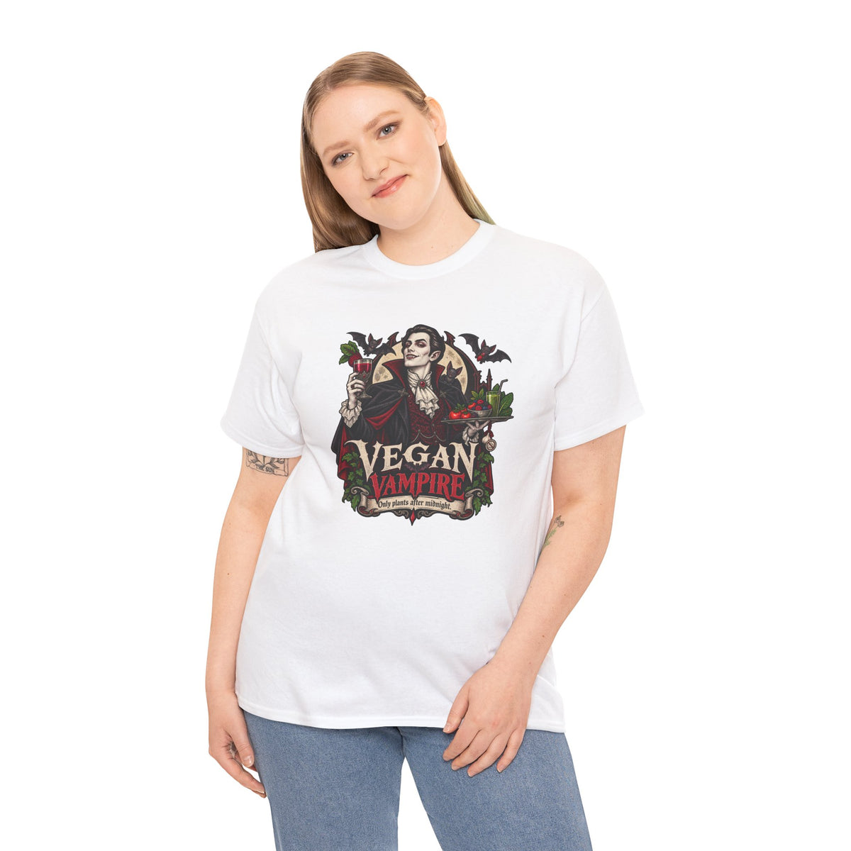 Vegan Vampire T-Shirt | Lustiges Veganer Shirt mit Vampir