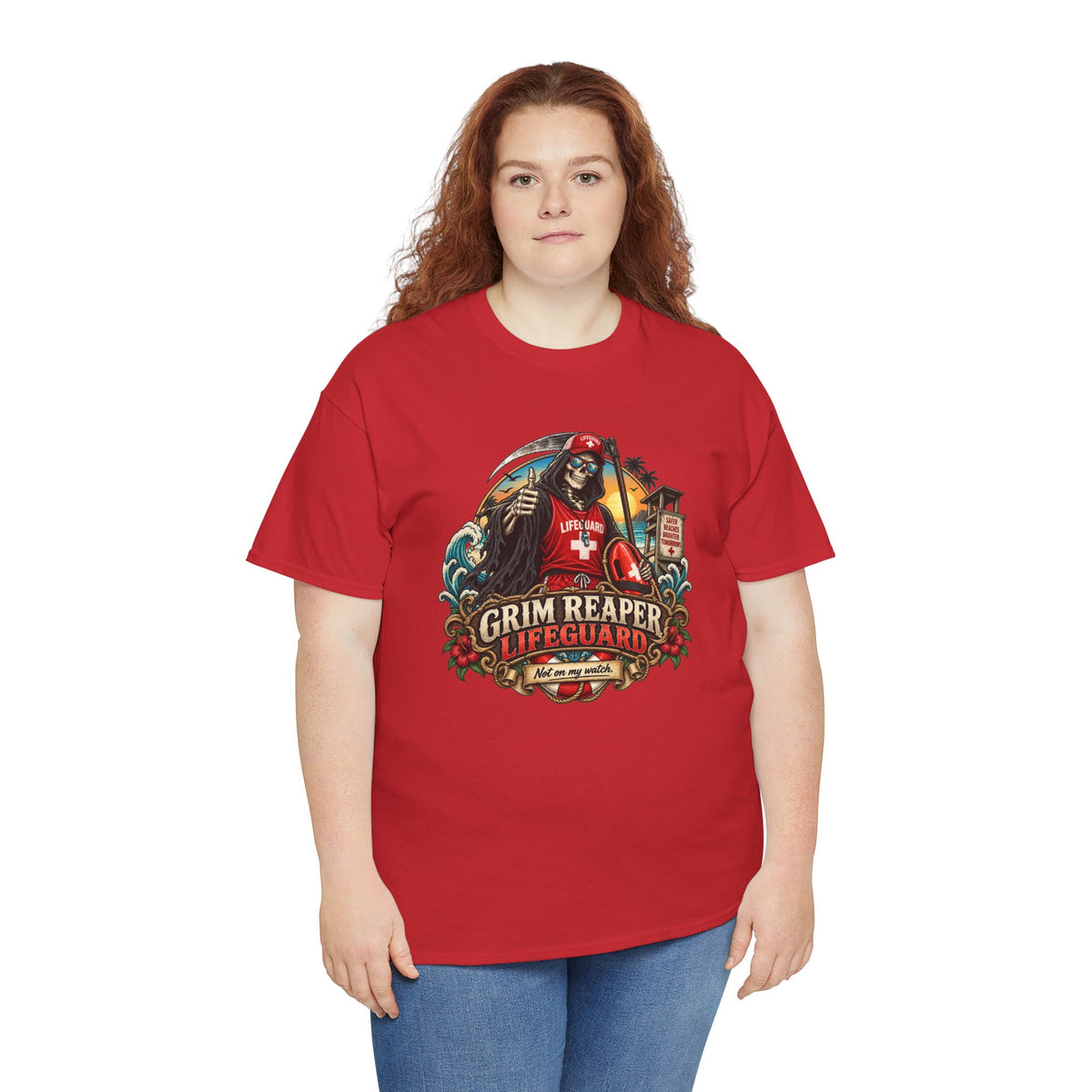 Grim Reaper Lifeguard T-Shirt | Lustiges Shirt für Rettungsschwimmer