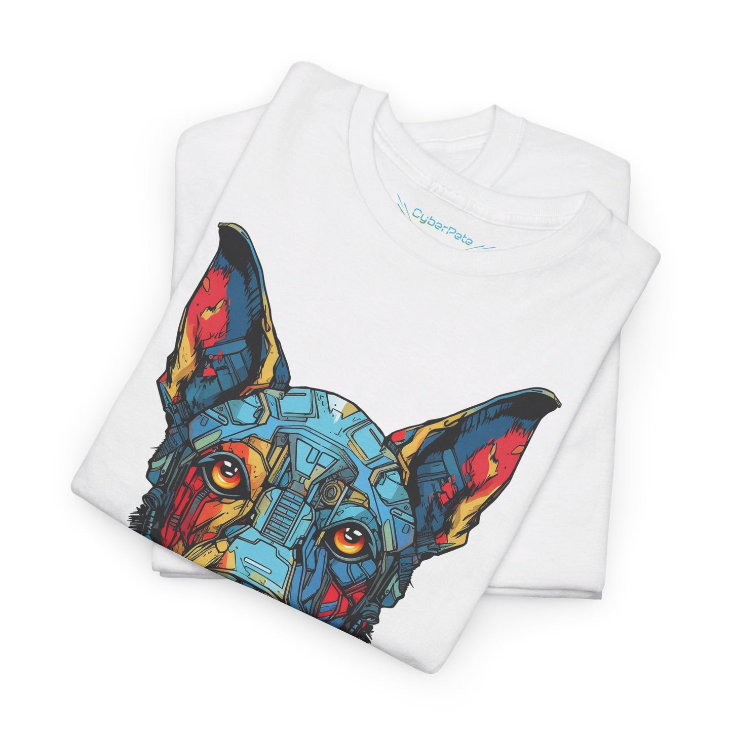 Colorful Robo Dog T-Shirt | T-shirt for sci-fi fans and dog lovers