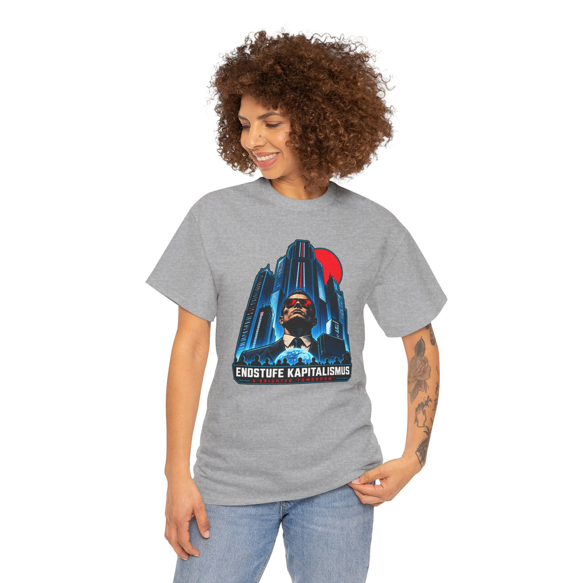 Endstufe Kapitalismus T-Shirt | Dystopie-Satire für Cyberpunk-Fans