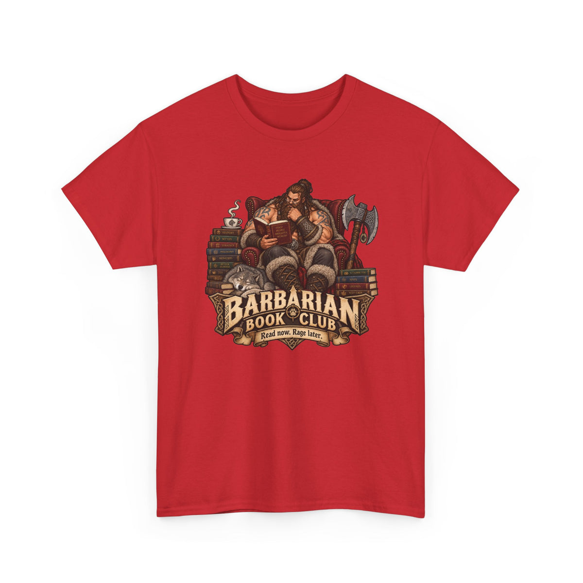 Barbarian Book Club T-Shirt | Lustiges Shirt für Leseratten